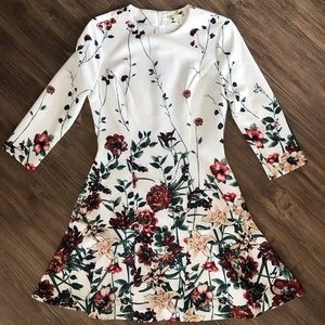 Gianni Bini Floral Dropped Waist Dress